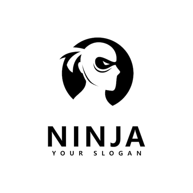 Ninja logo icon vector illustration