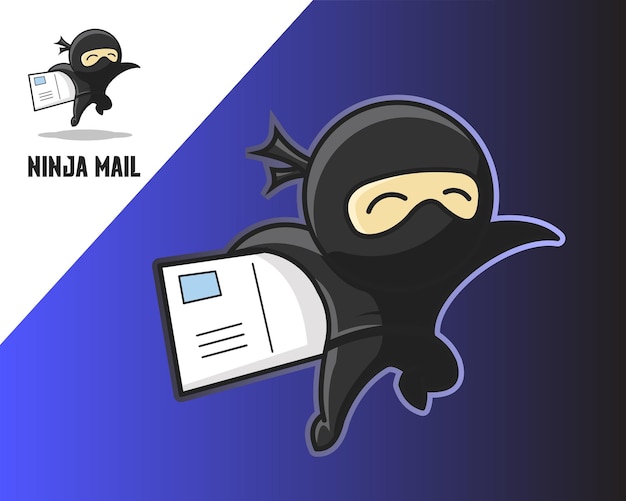 Ninja Mail Logo Icon Design inspiration