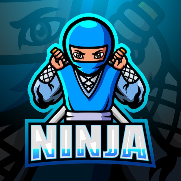 Vector ninja mascot esport illustration