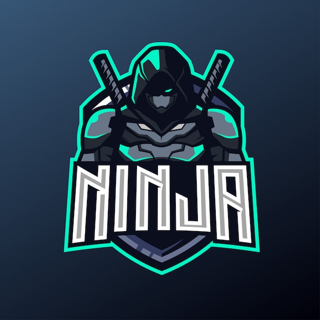 Ninja mascot for sport and esport logo