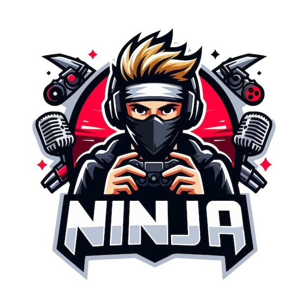 Vector ninja petmaster mascot esport logo