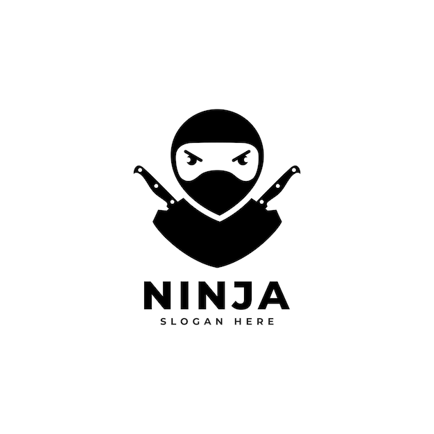 Vector ninja warrior logo vector