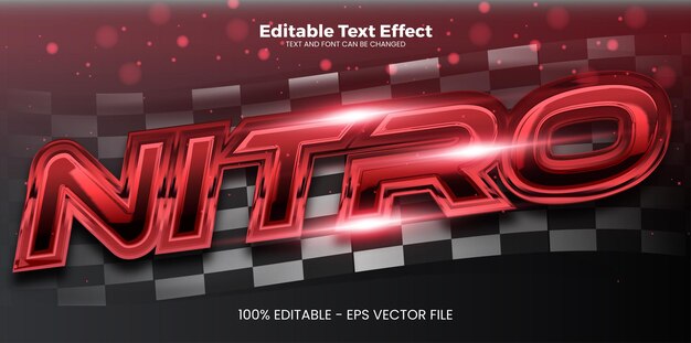 Nitro editable text effect in modern trend style