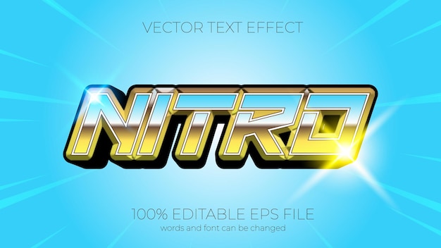 Nitro editable text effect style EPS editable text effect