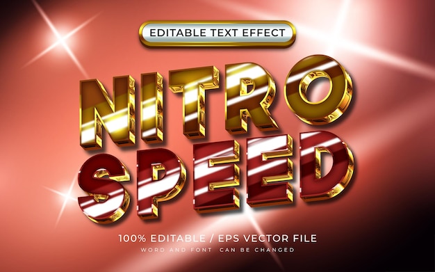 Nitro Speed Shiny 3D Editable Text Effect