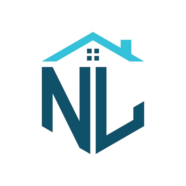 NL House Logo Design Template Letter NL Logo for Real Estate Construction or any House Related Business