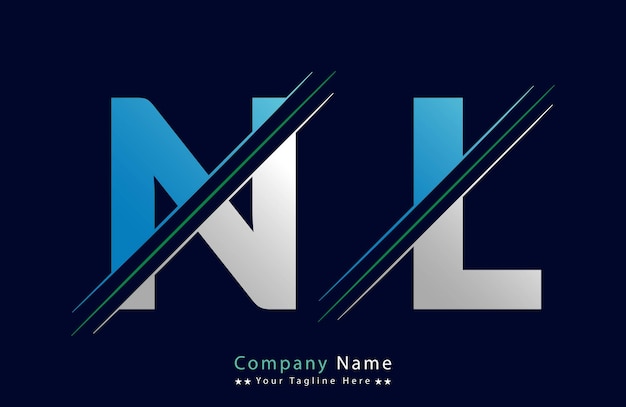 NL Letter logo design vector template