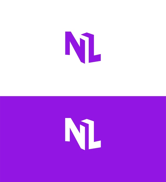 Vector nl ln letter logo identity sign symbol template