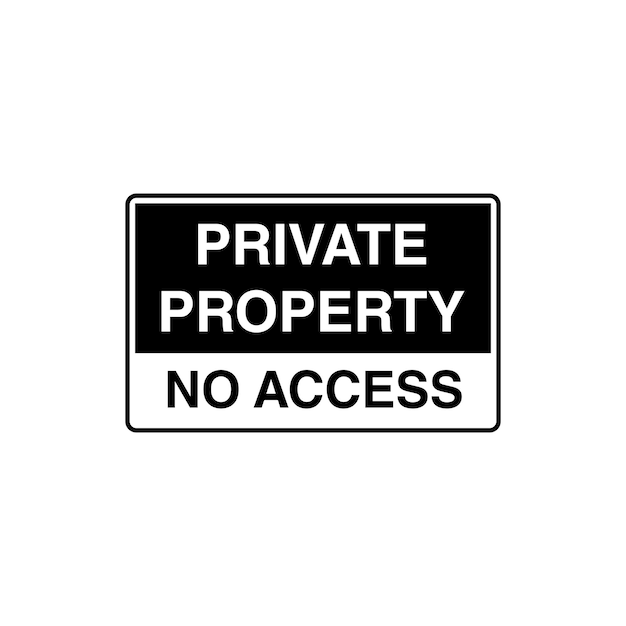 Vector no access sign placard vector template