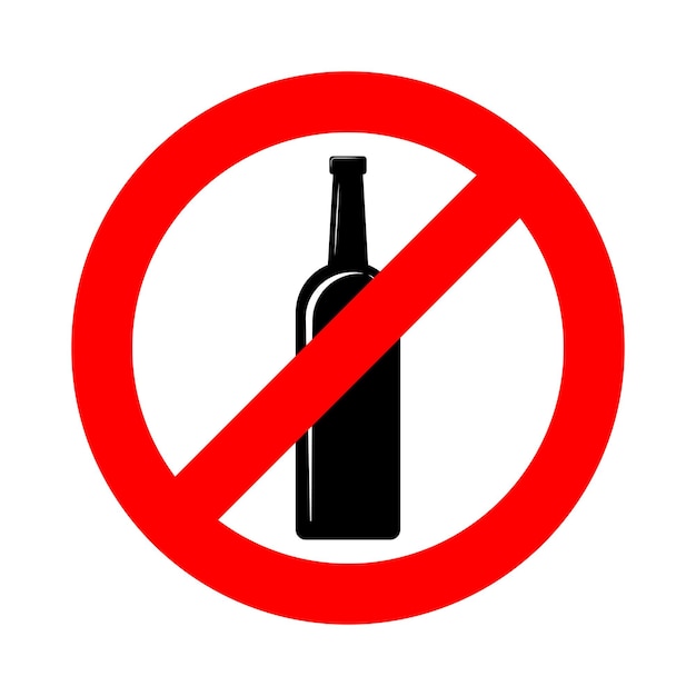 No alcohol sign Vector illustration