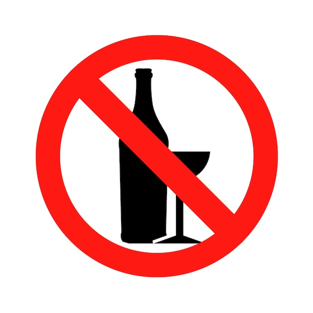 No alcohol sing vector