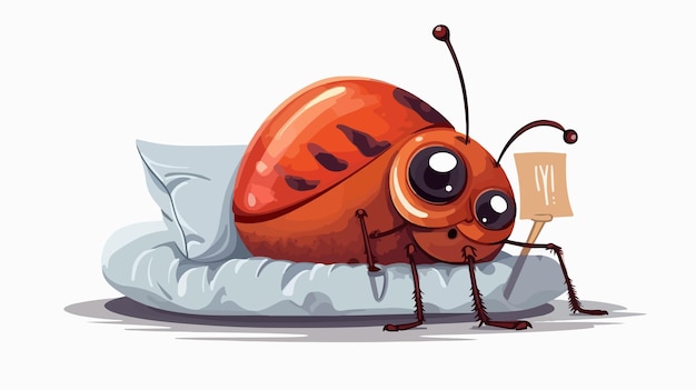 Vector no bed bug cartoon vector illustration isolated