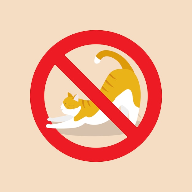 No cat allowed sign