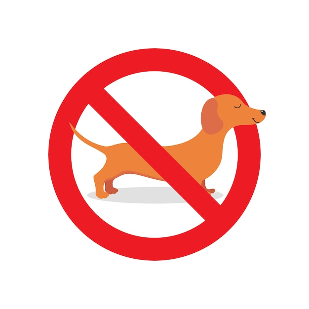 No dog allowed sign