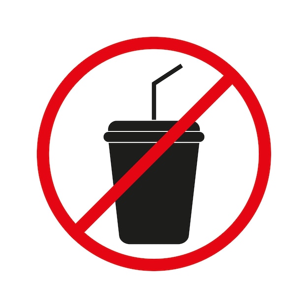 No drink sign Vector illustration EPS 10 stock image