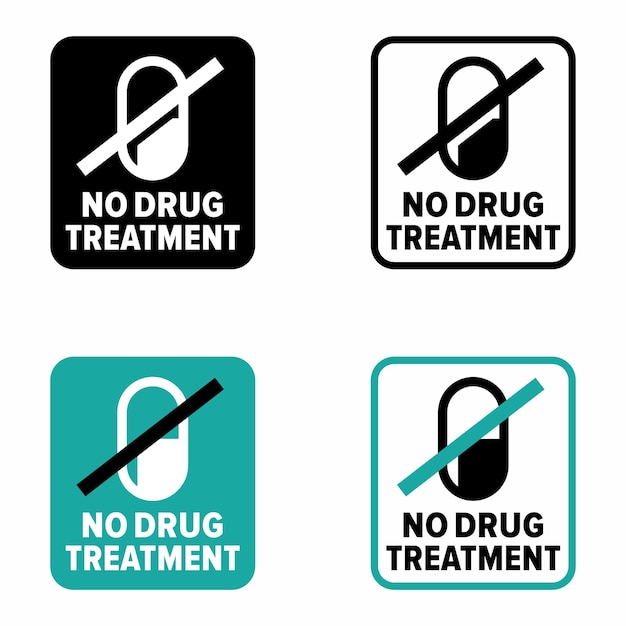 No drug treatment places and addiction therapy information sign