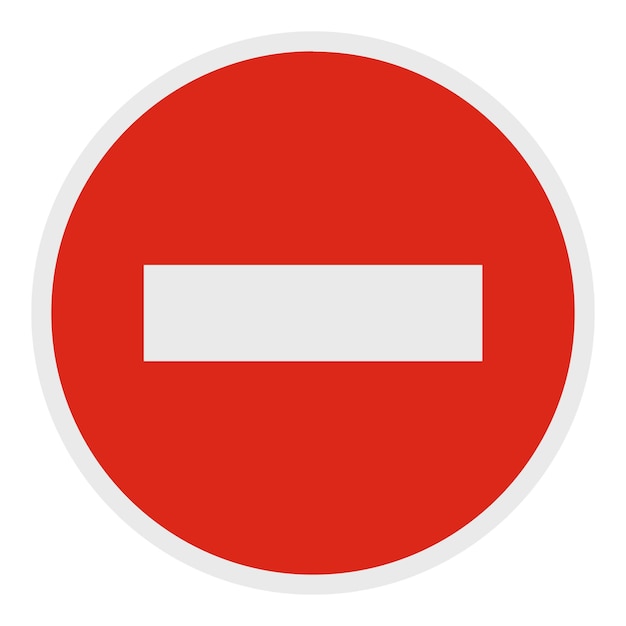 No entry icon Flat illustration of no entry vector icon for web