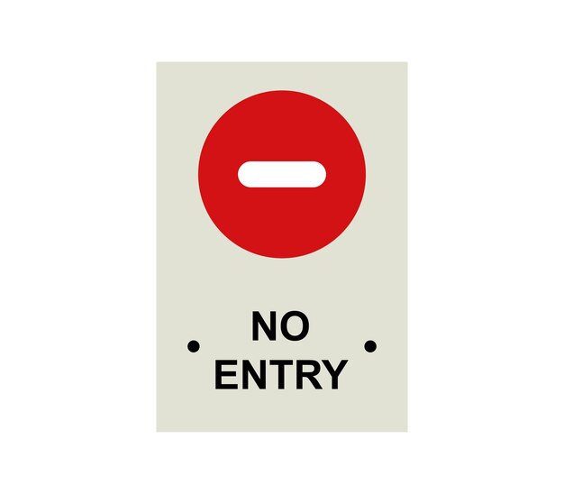 Vector no entry sign