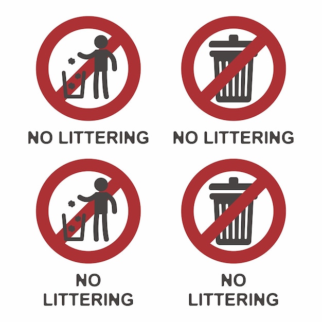 No littering flat logo