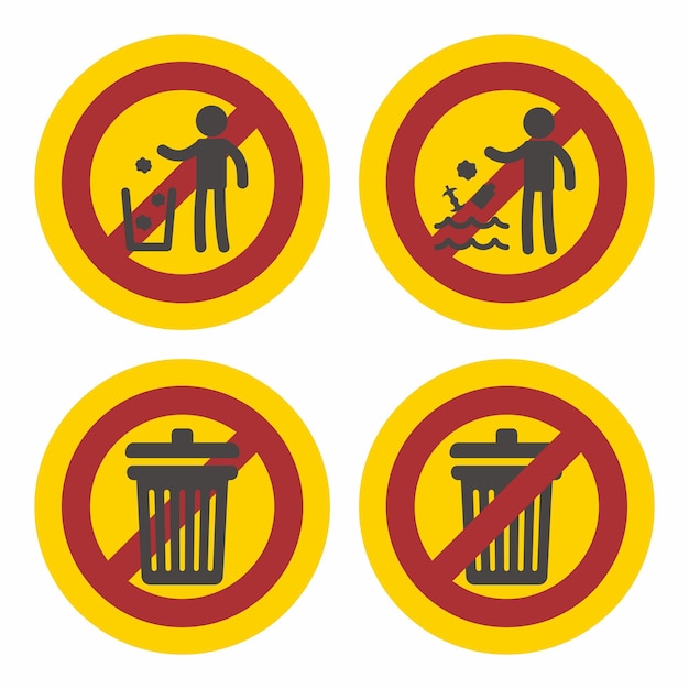 No littering flat logo