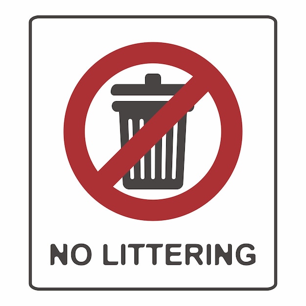 No littering flat logo