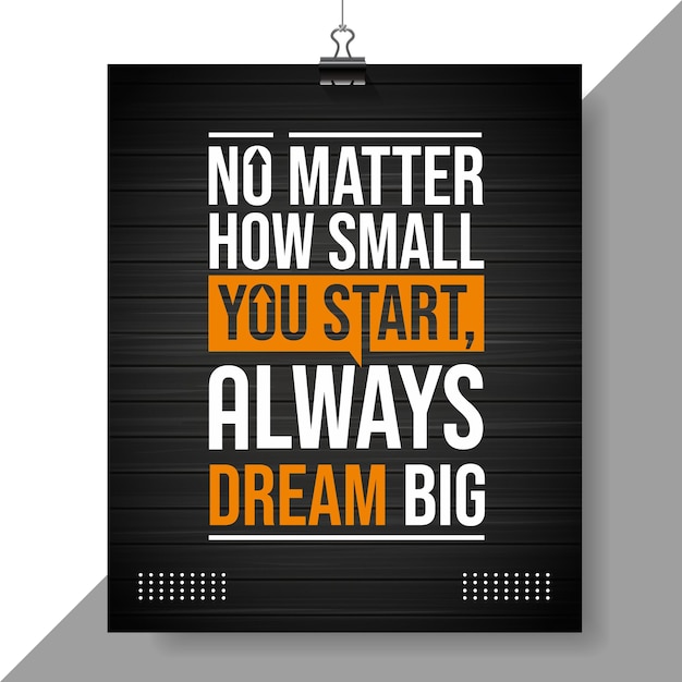 no matter how small you start lettering poster design