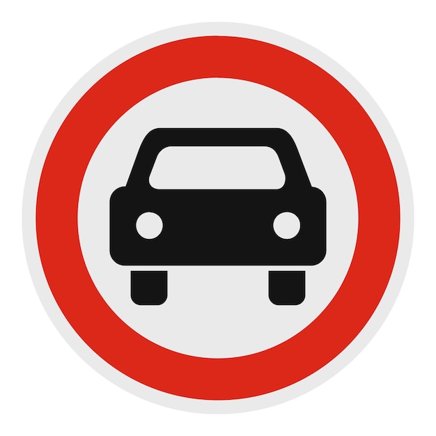 No mechanical vehicle icon Flat illustration of no mechanical vehicle vector icon for web