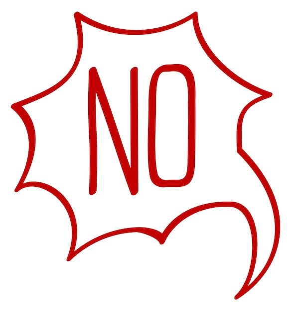 No message doodle Chat sticker in comic cloud style