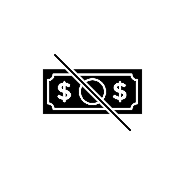 Vector no money icon