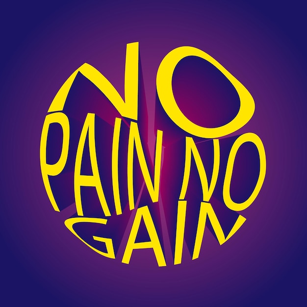 No pain no gain post design in 3d