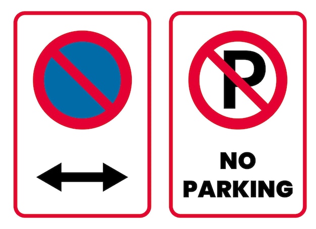 No parking print ready sign vector