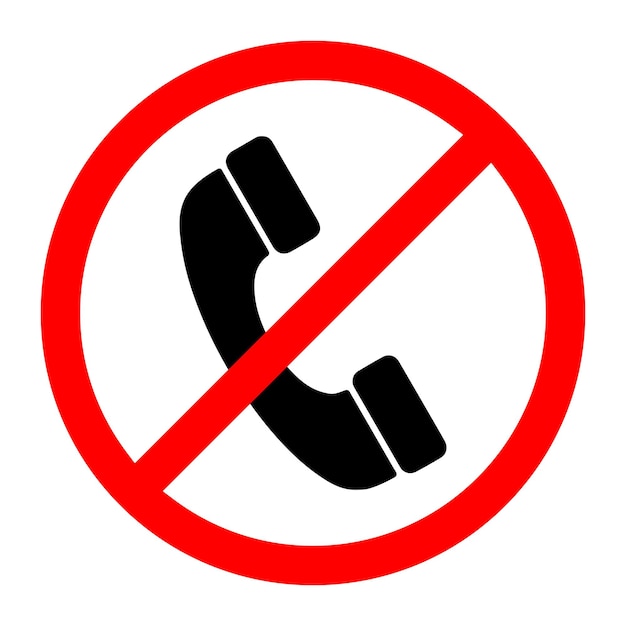 No Phone Sign Vector illustration