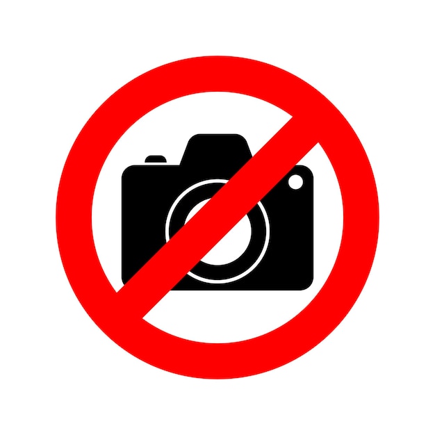 No Photo camera sign Vector illustration