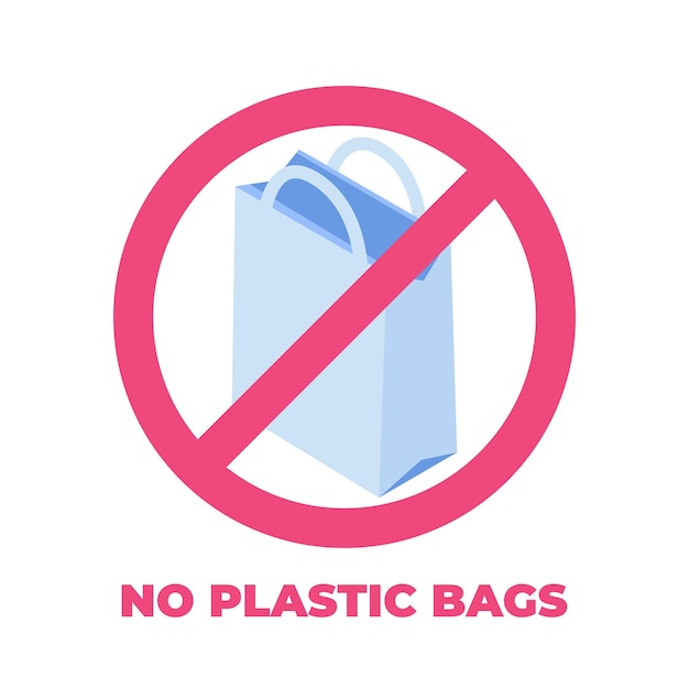 No to plastic bags, Zero Waste concept. 