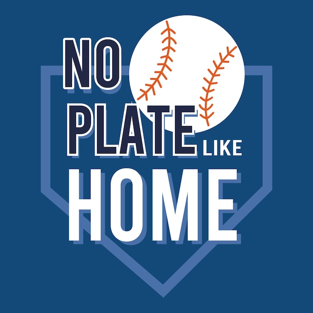 Vector no plate like home baseball graphic