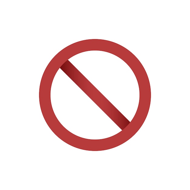 No red symbol sign vector