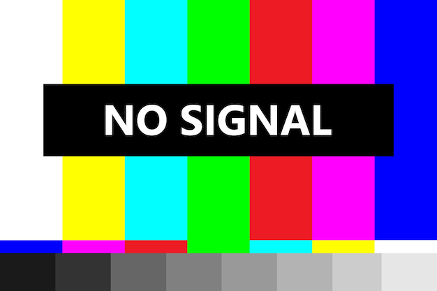 No signal old TV screen