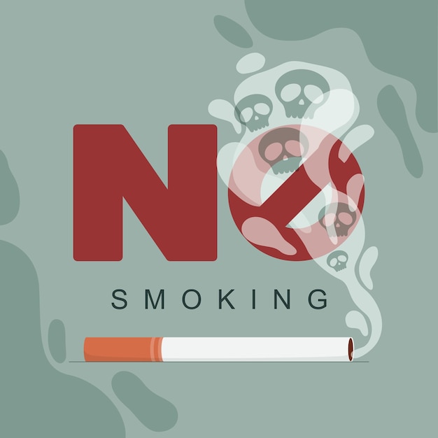 Vector no smoking banner world no tobacco day vector illustration