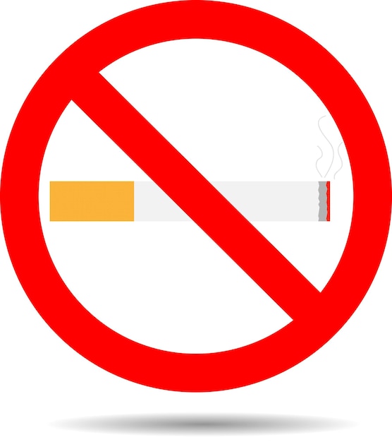 No smoking Cigarette warning and forbidden symbol vector illustration