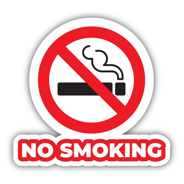 no smoking editable modern vector icon and text effect design