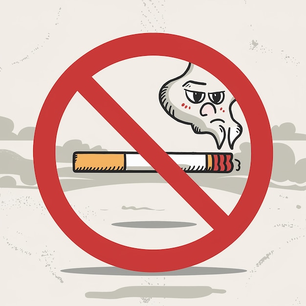 Vector no smoking prohibition sign