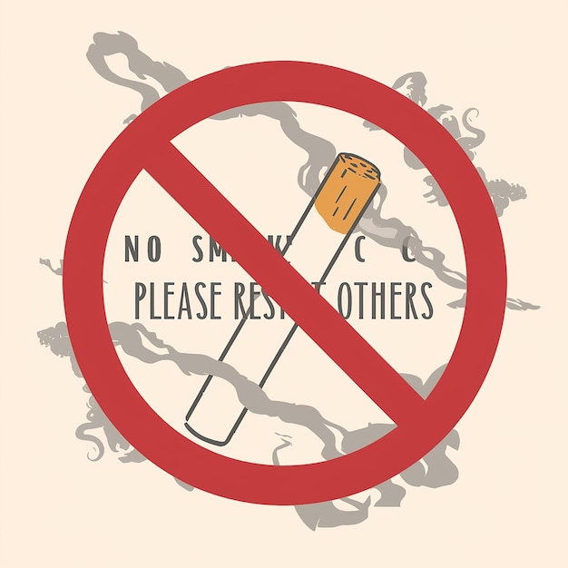 Vector no smoking prohibition sign