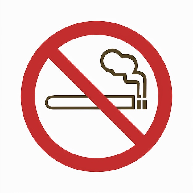 Vector no smoking prohibition sign