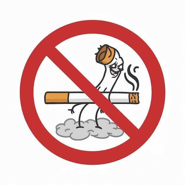 Vector no smoking prohibition sign