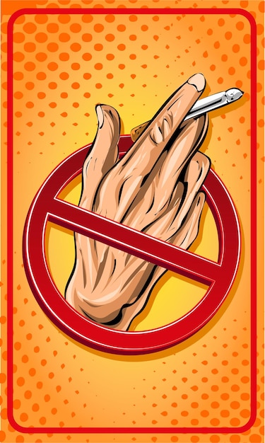 No smoking sign cartoon