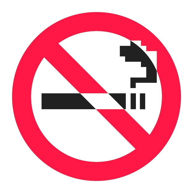 No smoking sign Forbidden sign icon isolated on white background vector illustration