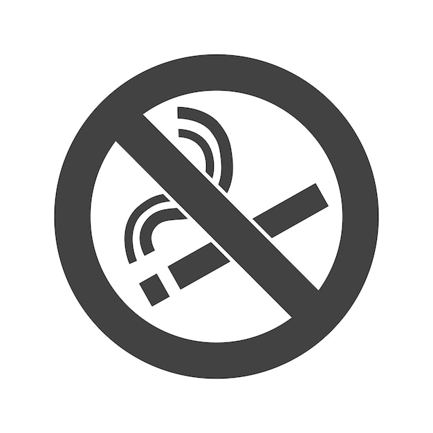 No smoking sign Forbidden sign icon isolated on white background vector illustration