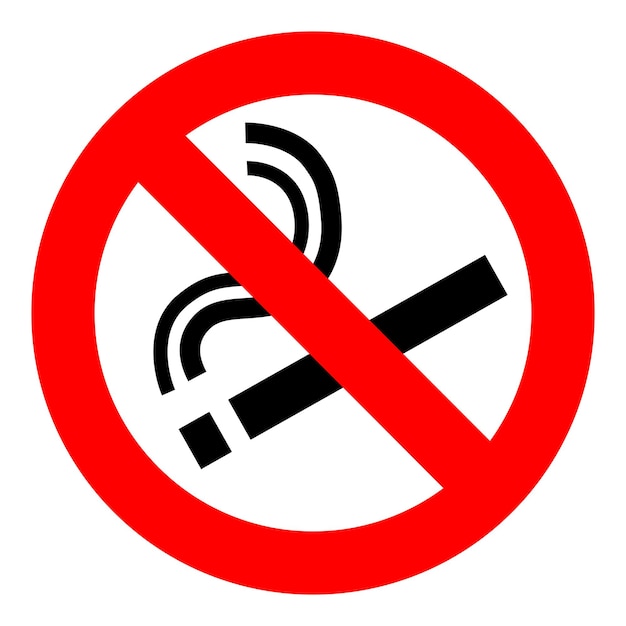 No smoking  sign. Forbidden sign icon isolated on white background vector illustration