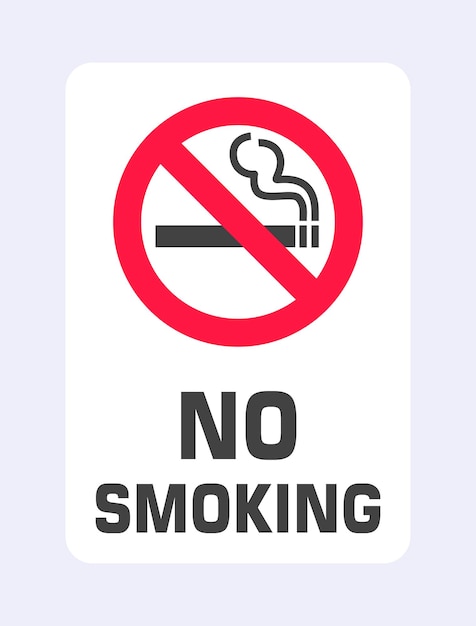 No smoking sign Forbidden sign icon isolated on white background vector illustration