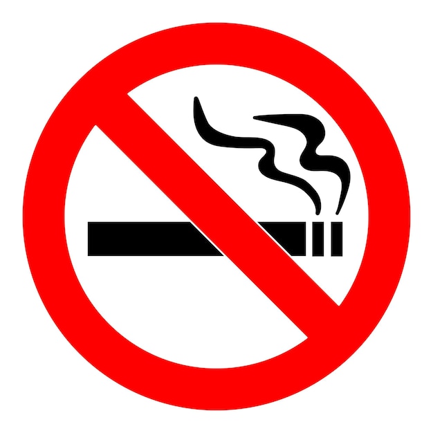 No smoking  sign Forbidden sign icon isolated on white background vector illustration